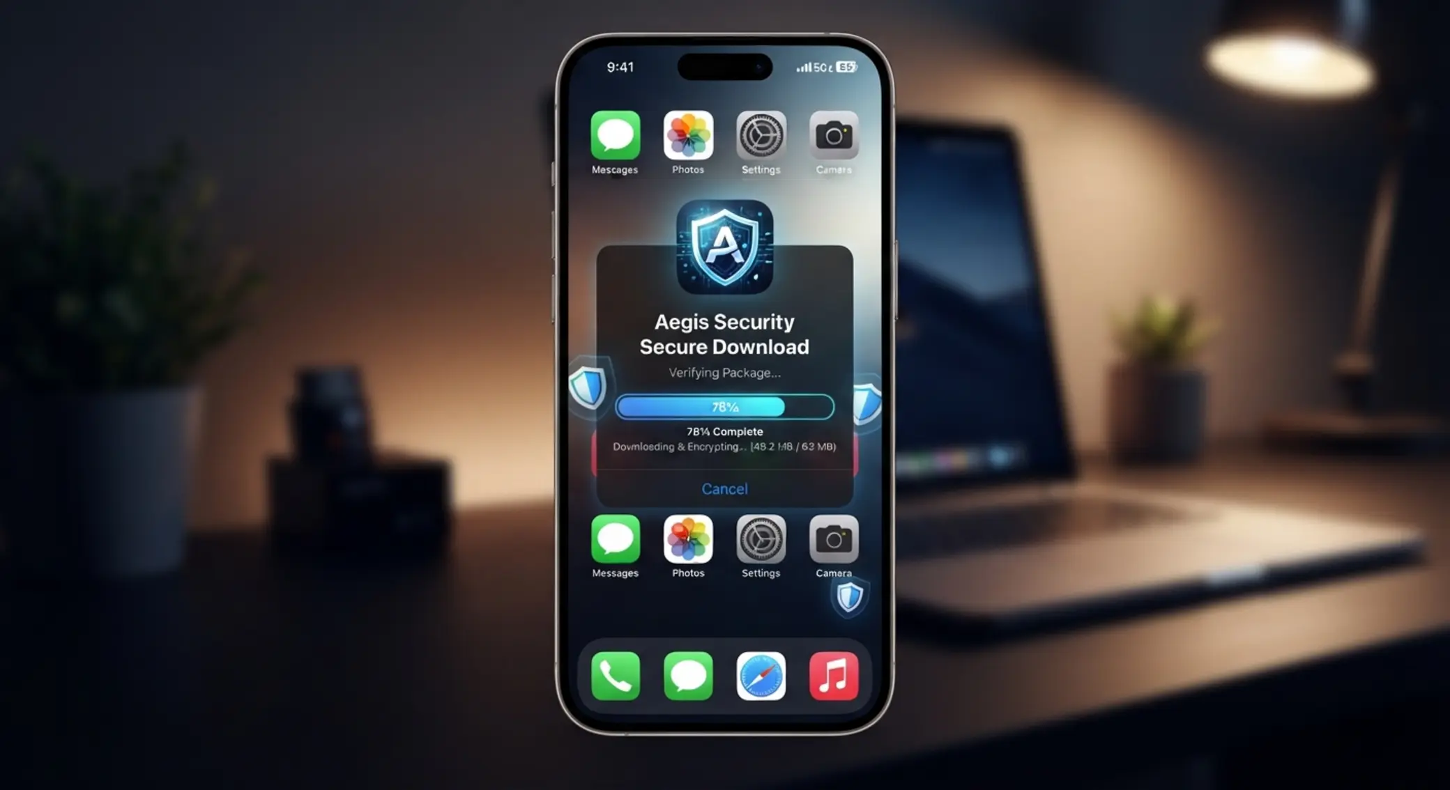Proces pobierania i instalacji aplikacji mobilnej na smartfonie